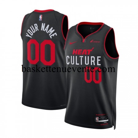 Maillot Basket Miami Heat Personnalisé Nike 2023-2024 City Edition Noir Swingman - Homme
